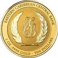 10 Dollars Anguilla Regatta, Colored