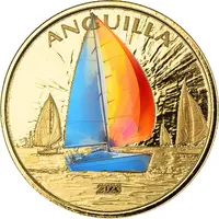 10 Dollars Anguilla Regatta, Colored