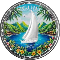 2 Dollars Anguilla Regatta, Colored