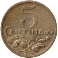 5 Centimes - Chambre de commerce - Nice [06] Gilded Copper