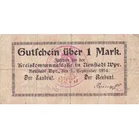 1 Mark Kreis Neustadt in Westpreußen