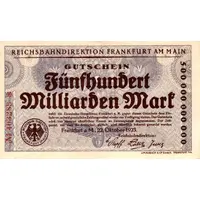500 000 000 000 Mark Reichsbahndirektion