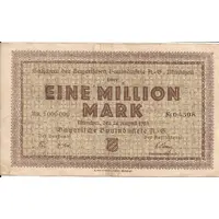 1 000 000 Mark Bayerische Bauindustrie A.G.