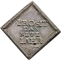 1/2 Ducat Klippe, Silver pattern strike, New year