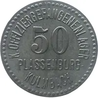 50 Pfennigs - Plassenburg-Kulmbach K. Offiziergefangenenlager