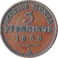 3 Pfenninge - Paul Frederick Emil Leopold III