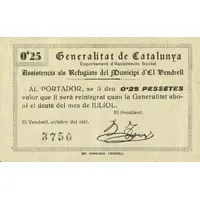 0.25 Pesetas El Vendrell