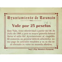 25 Pesetas Tarancón