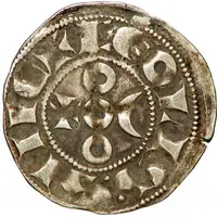 Denier with aligned annulets - Immobilization of Louis IV