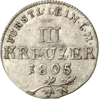 3 Kreuzers - Charles Frederick William