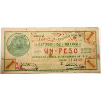 1 Peso La Tesoreria General del Estado de Oaxaca