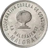 5 Pesetas - Cooperativa Obrera de Consumo La Malgratense