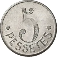 5 Pesetas - Cooperativa Obrera de Consumo La Malgratense