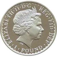1 Pound - Elizabeth II 4th portrait, 1/2 oz Fine Silver