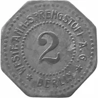 2 Pfennigs - Berlin Westf. Anh. Sprengstoff AG