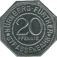 20 Pfennig - Kunstbrunnen Nürnberg-Fürth
