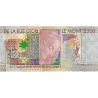 De La Rue Giori - Leonardo da Vinci prototype/demonstration note