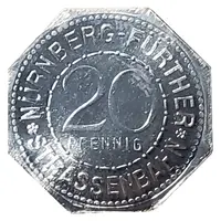 20 Pfennig - Städt. Sparkasse Nürnberg-Fürth