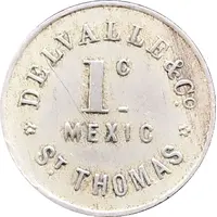 1 Cent - Delvalle and Co. St. Thomas