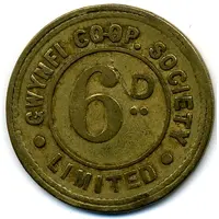 6 Pence - Gwynfi CSL Glamorgan, Wales