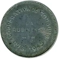 5 Pesetas - Cooperativa de Consumo La Rubinense