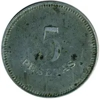 5 Pesetas - Cooperativa de Consumo La Rubinense