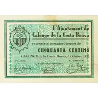 50 Céntimos Calonge de la Costa Brava