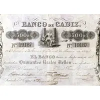 500 Reales de Vellón Banco de Cádiz