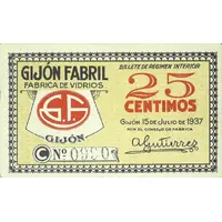 25 Céntimos Gijón, Fábrica de Vidrios Gijón Fabril