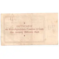 20 000 000 Mark Krystallglasfabrik