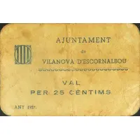 25 Céntimos Vilanova d'Escornalbou