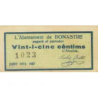 25 Céntimos Bonastre