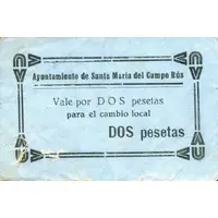 2 Pesetas Santa María del Campo Rus