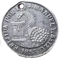 2 Soles - Manuel Isidoro Belzu National Mint of Peace - Monetary Medal Default Category Medals Americas Bolivia