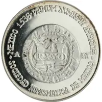 Medal - Carlos I 4 Reales Replica Mexico Numismatic Society Default Category Medals Americas Mexico Mexico