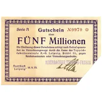5 000 000 Mark Teppichfabrikzentrale