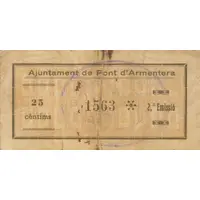 25 Céntimos Pont d'Armentera