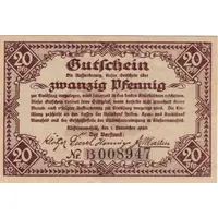 20 Pfennig Einkaufsvereinigung der Kaufleute des Mansfelder Gebirgs- und Seekreises