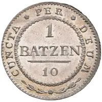 1 Batzen two ears of wheat