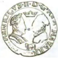 1/2 Teston - Henry II and Margaret of Valois