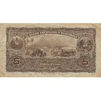 5 Pesos Banco Americano de Guatemala