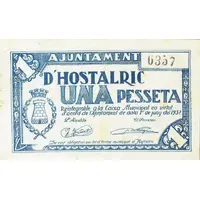1 Peseta Hostalric
