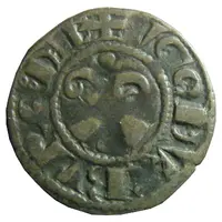 Denier - Hugh III Dijon, S retrograd