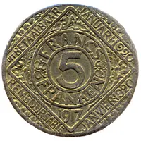 5 Franken Ghent - WW1 German Occupation Coinage