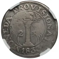 2 Reales SAP - Counter-marked coinage
