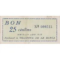 25 Céntimos Vilanova de la Barca