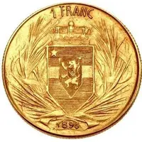 1 Franc - Léopold II Pattern
