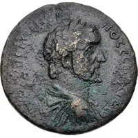 Æ33 - Antonius Pius ΚΕΡΑϹΟΥΝΤΙ[ΩΝ ΕΤΟΥϹ Γq