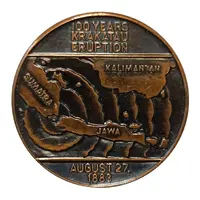 Medal - Centenary of Krakatau Eruption