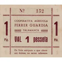 1 Peseta Talamanca, Cooperativa Agrícola Ferrer Guàrdia